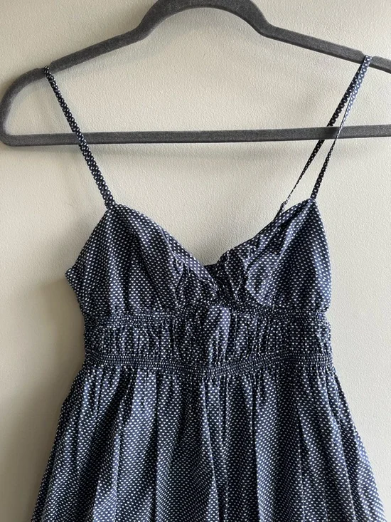 J. Crew Women’s Blue Polka Dot Spaghetti Strap Sundress XXS - Picture 4 of 11